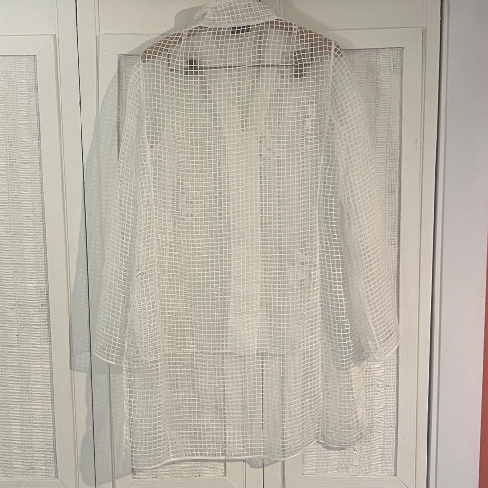 AKRIS Punto netted mesh sequin daffodils tunic si… - image 7